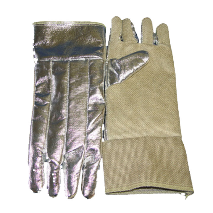 CREMATION ALUMINIZED AND ZETEX HIGH HEAT GLOVES 18 - New England Cremation  Supply
