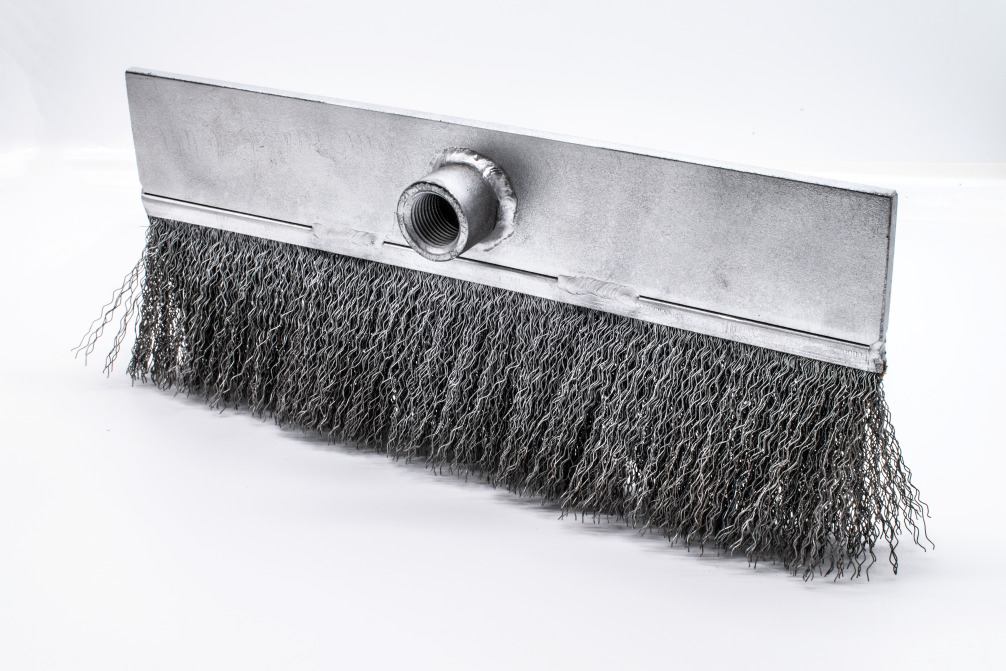 Cremation 12 Clean Out Strip Brush with Re-positioning Blade Threaded -  New England Cremation Supply